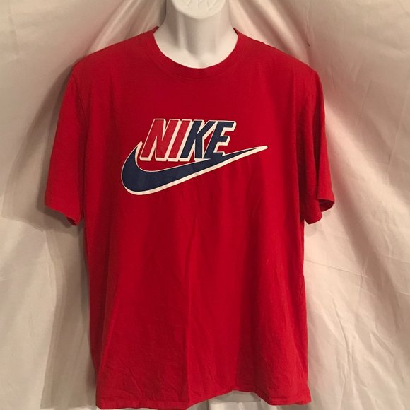 mens red white and blue nike shirt